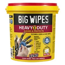 Big Wipes Heavy-Duty Pro+ Antiviral Wipes Bucket of 240