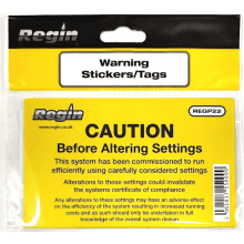 Regin Appliance Settings Caution Stickers (8)