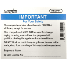 Regin Discreet White Warning - Compartment Sticker (8)